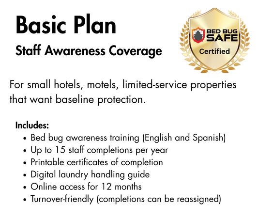 Bed Bug Hotel Education And Certification Course - Basic