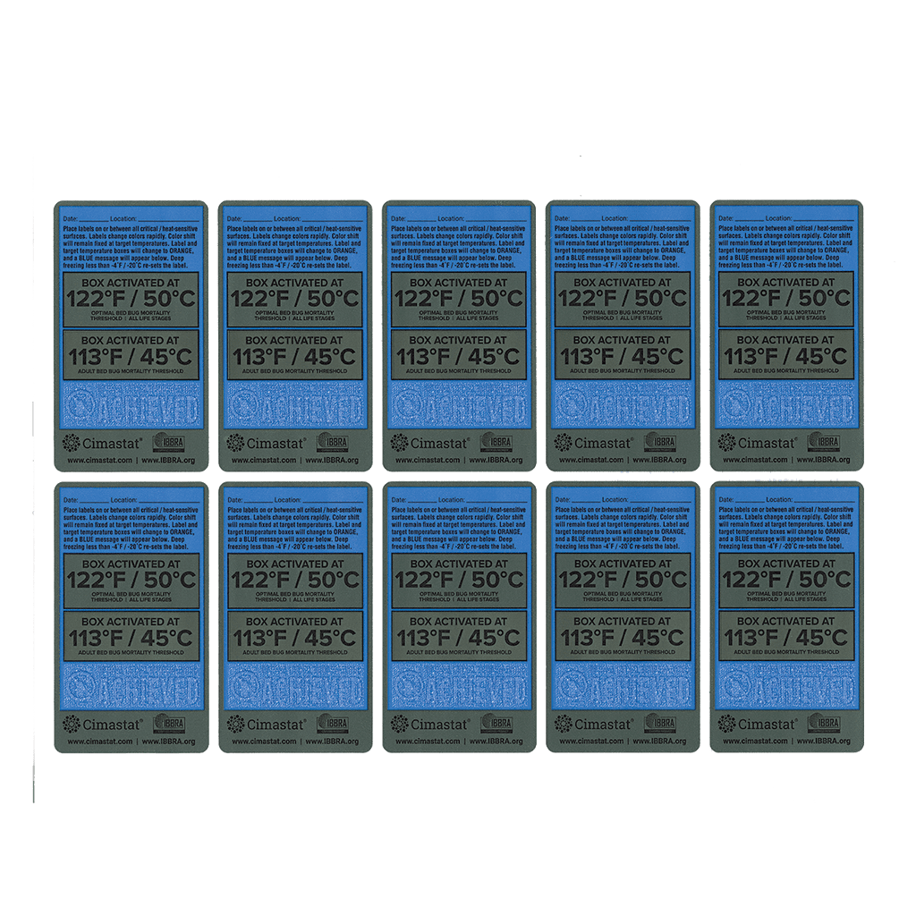 Bed Bug Heat Verification Stickers